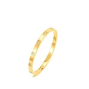 B tiff Elegant Gold Bracelet with Crystal Details